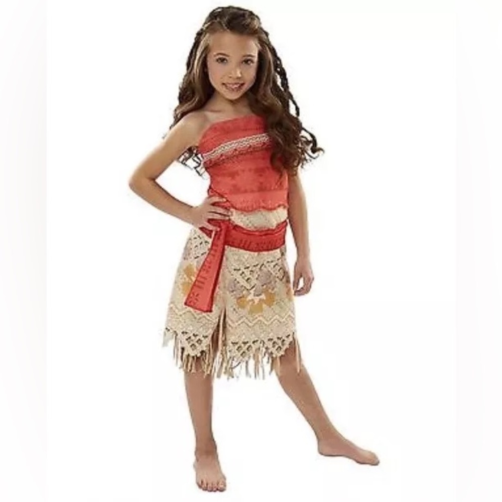 Disney Girls Red and Cream Moana Costume